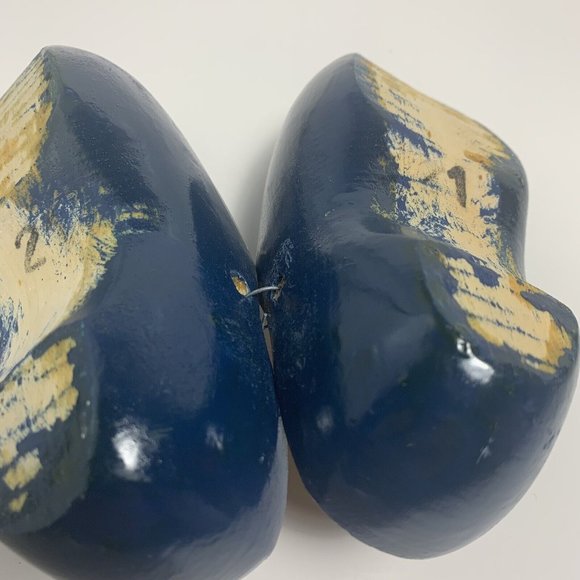 Skinwood Wooden Clogs Kids Size 5.5 Blue Made in Holland - Picture 5 of 10